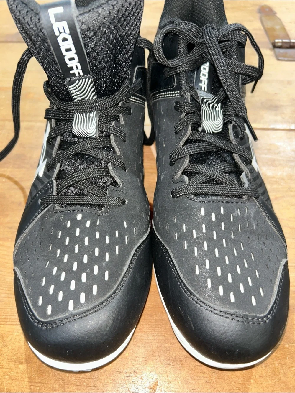 Under Armour Leadoff Low RM Baseball Cleats Men’s Size 9 Black White 3025590-001